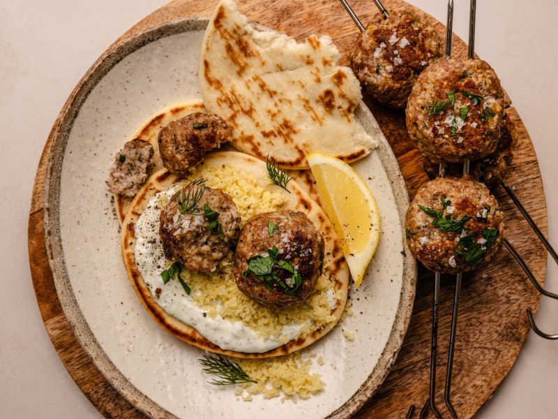 Zesty, Herby, Pork Mince Meatball Skewers