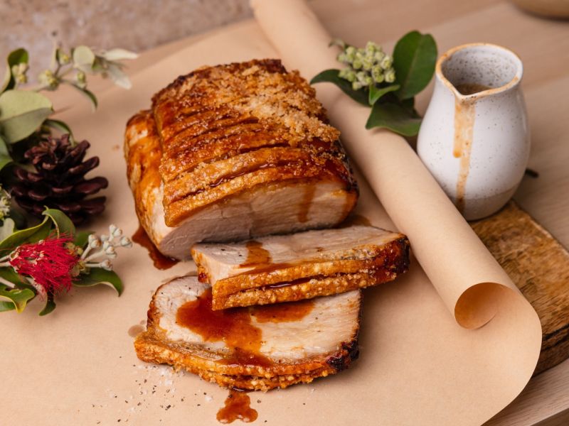 Festive Pineapple & Rum Glazed Pork Leg Roast