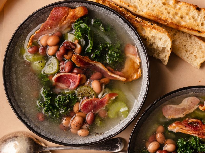 Tuscan Style Bacon Bone Soup